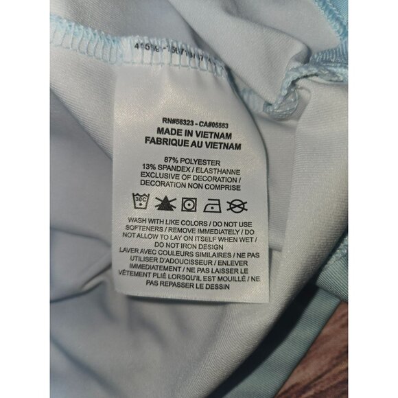 Nike Dri-Fit Womens Blue Leaf Print Golf Polo XL Activewear Sleeveless - Picture 5 of 8